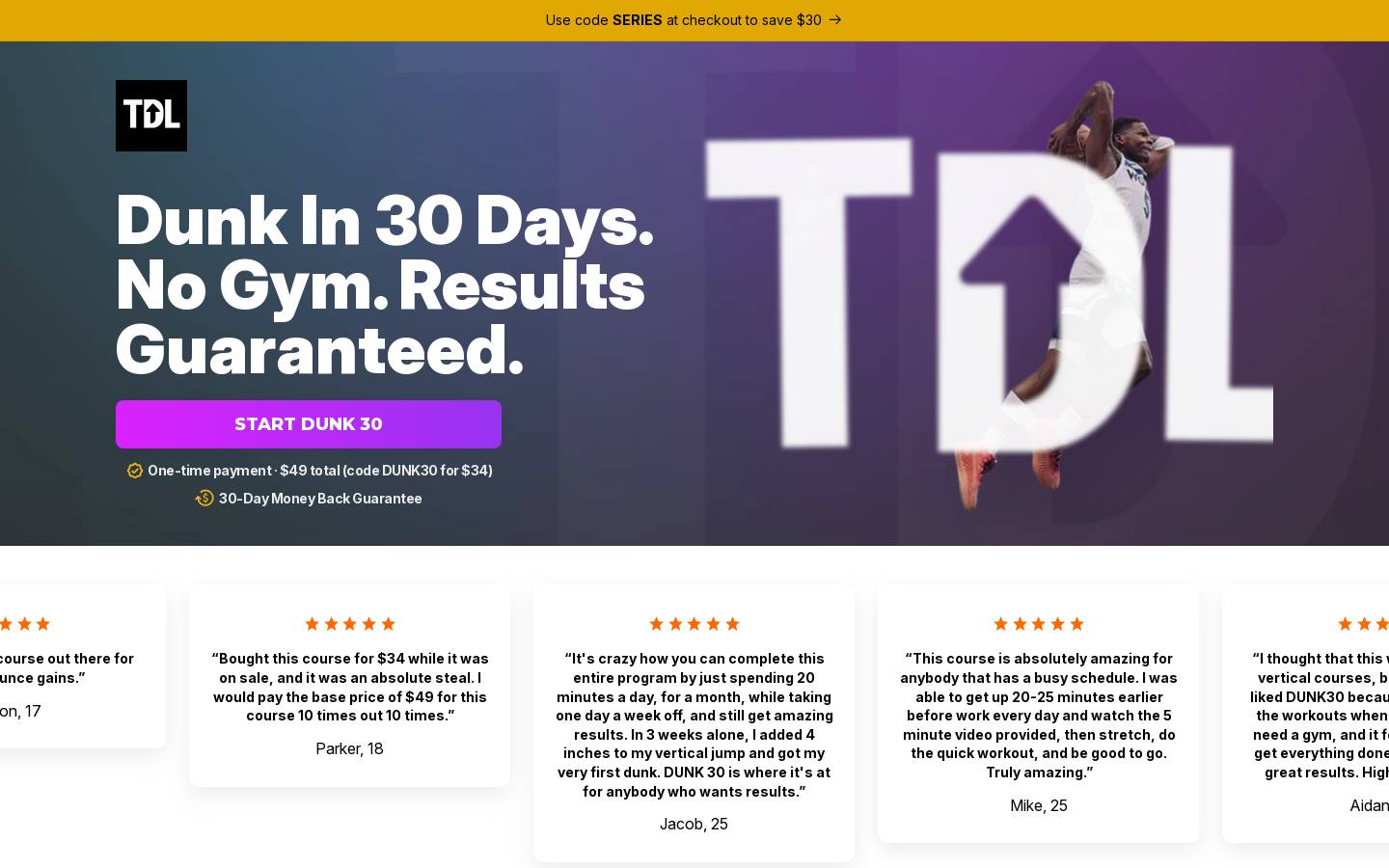 thedunklab.com homepage screenshot