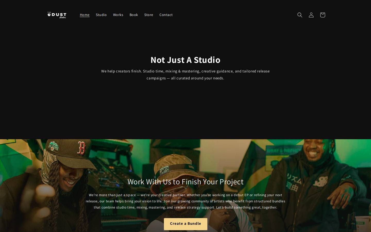 theduststudios.com homepage screenshot