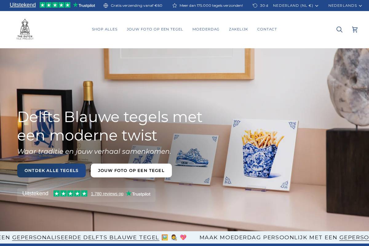 The Dutch Tile Project homepage screenshot