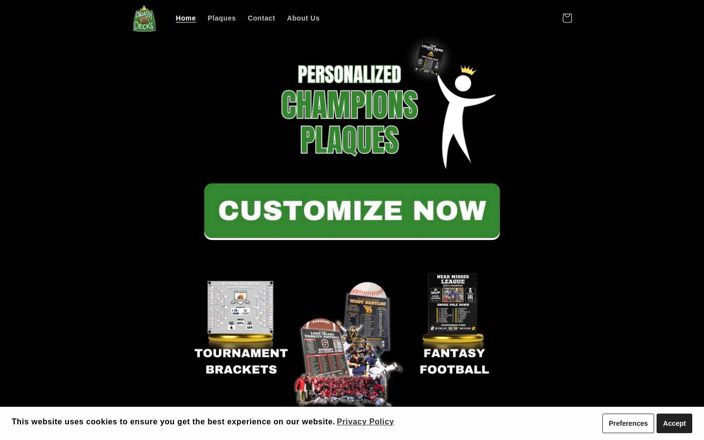 thedynastydecks.com homepage screenshot
