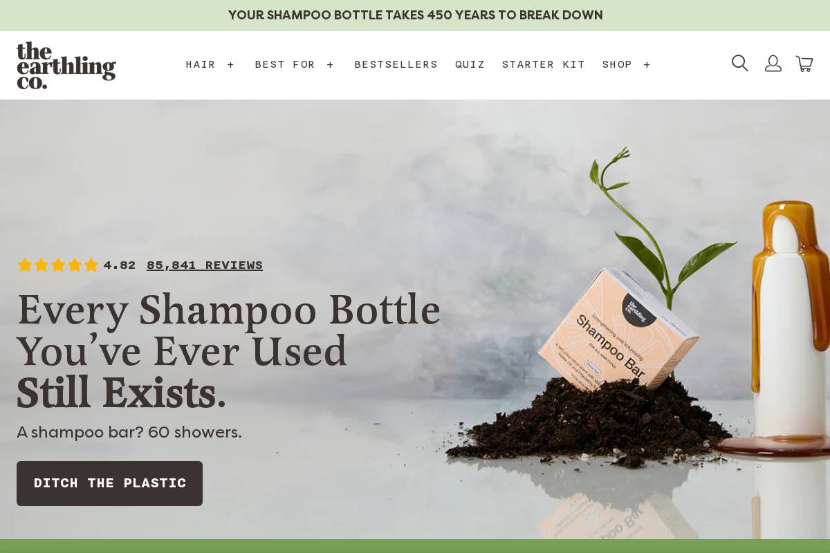 theearthlingco.com homepage screenshot