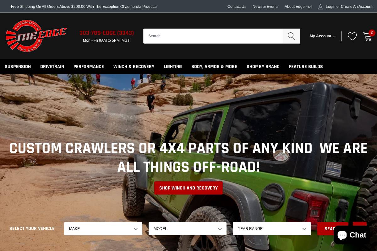 theedgeautomotive.com homepage screenshot