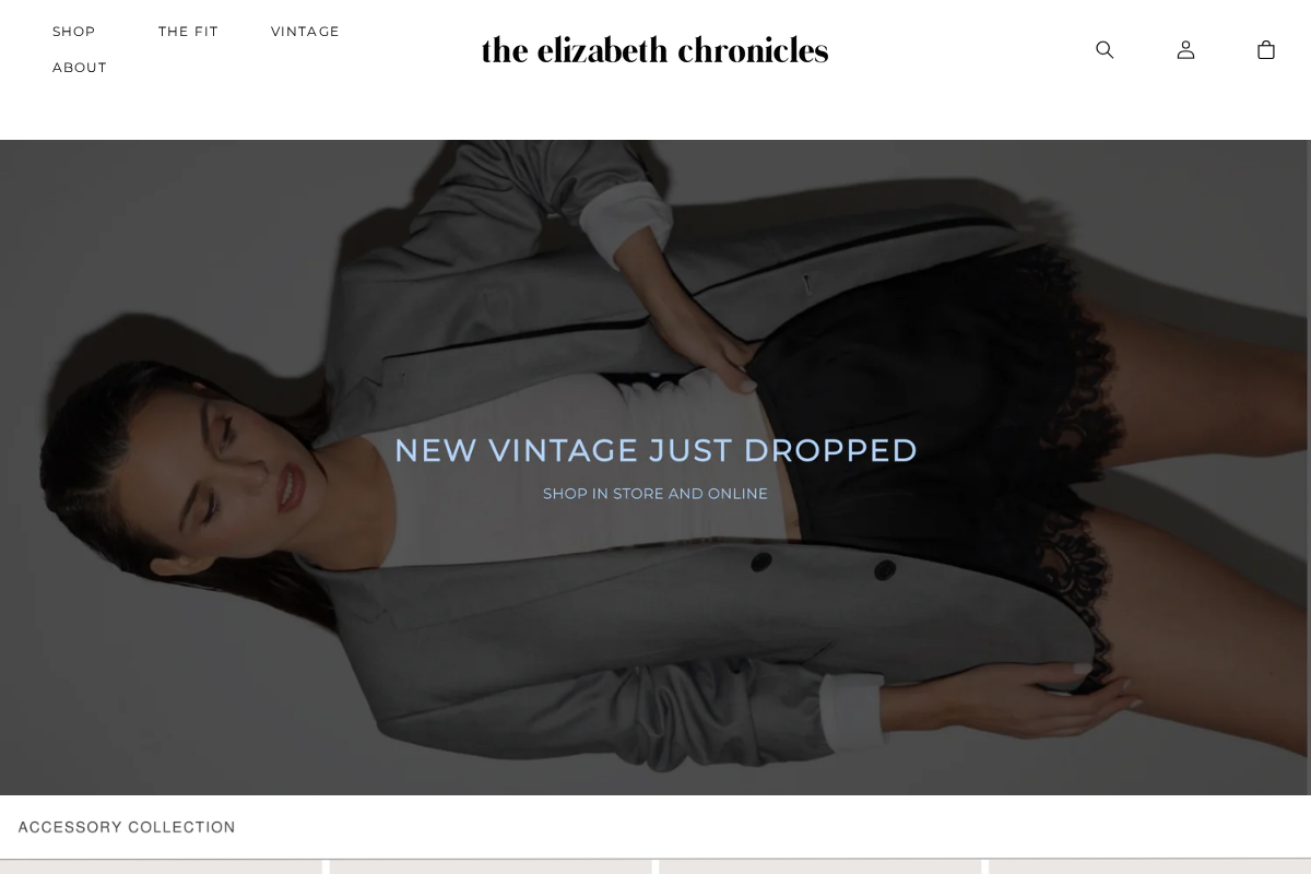 The Elizabeth Chronicles homepage screenshot
