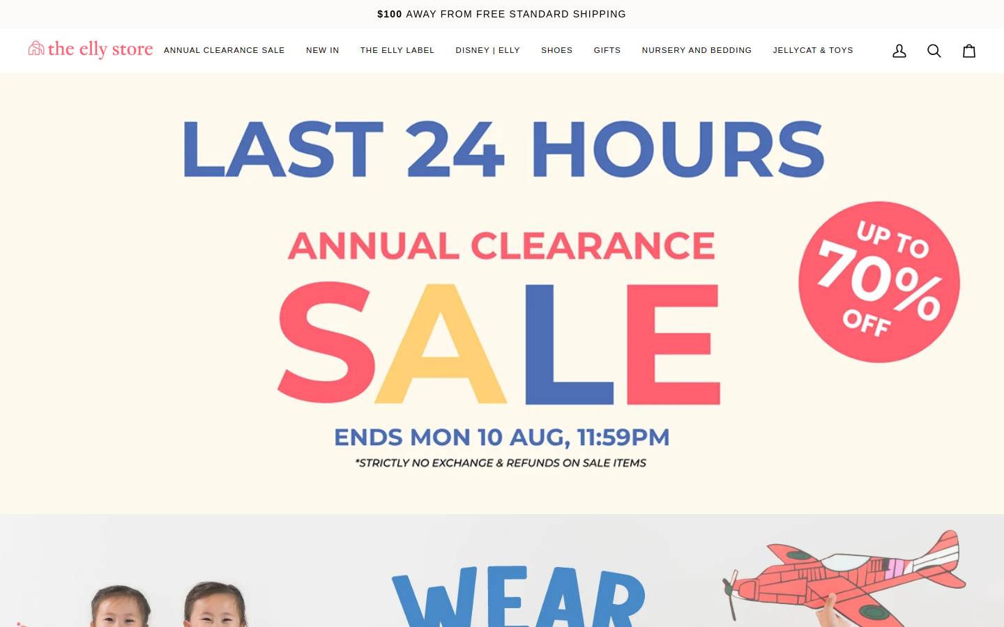 theellystore.com homepage screenshot