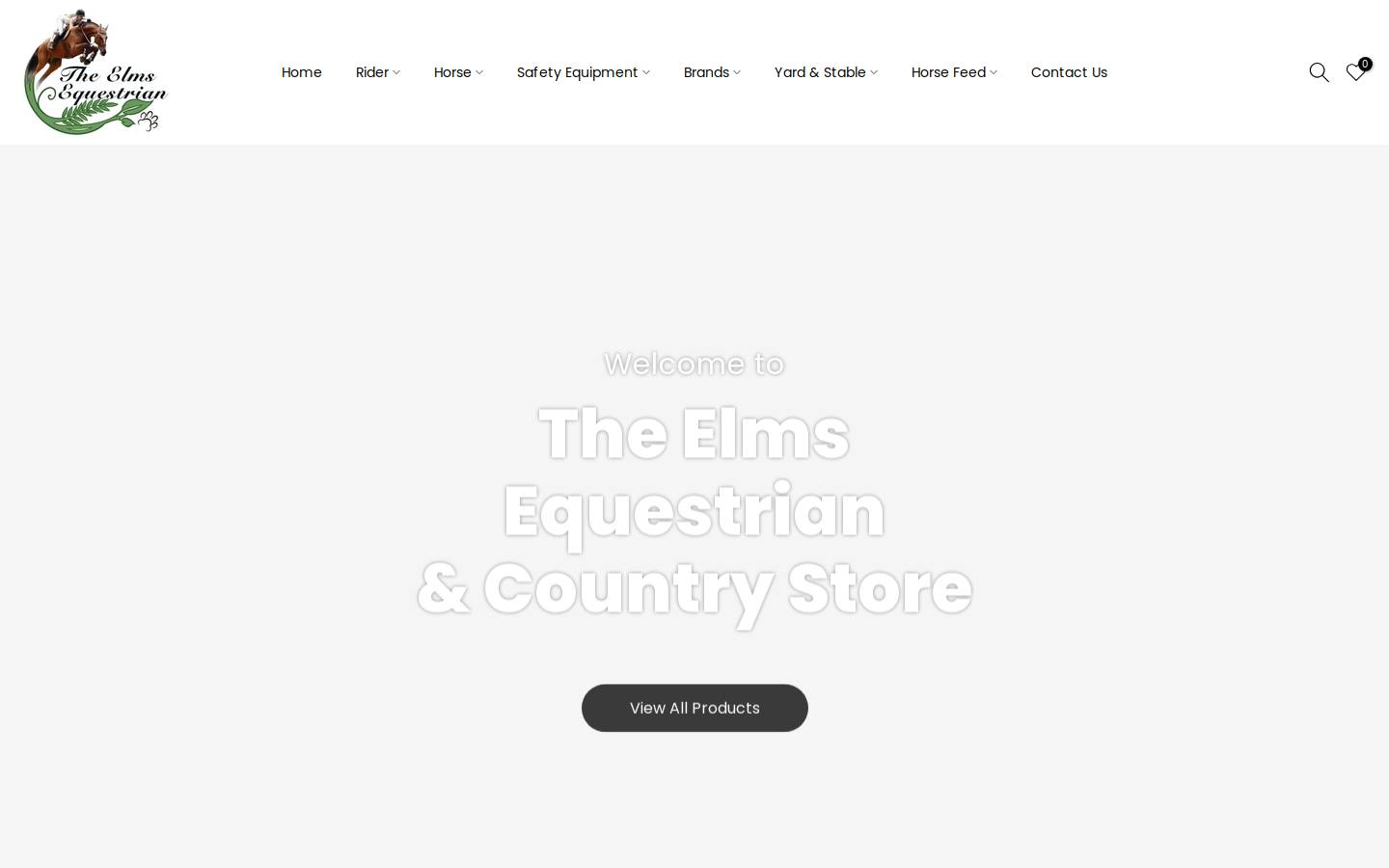 theelmsequestrian.co.uk homepage screenshot