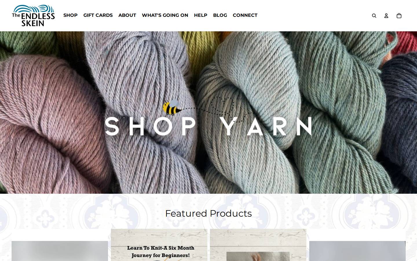 theendlessskein.com homepage screenshot