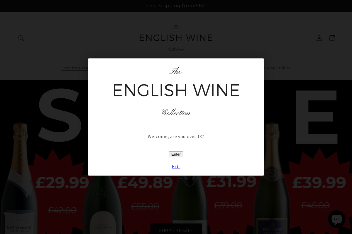 The English Wine Collection homepage screenshot