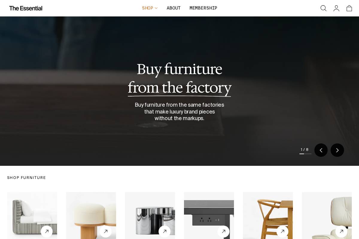 The Essential homepage screenshot