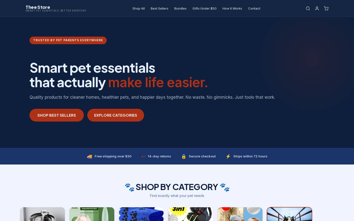 theestore.store homepage screenshot