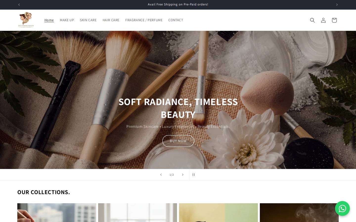 theeternalbeauty.com homepage screenshot