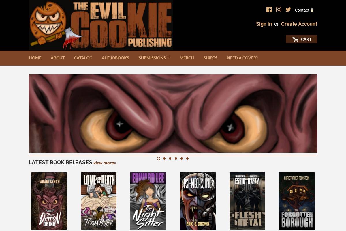 theevilcookie.com homepage screenshot