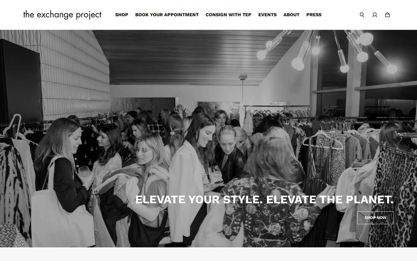 theexchangeproject.com homepage screenshot