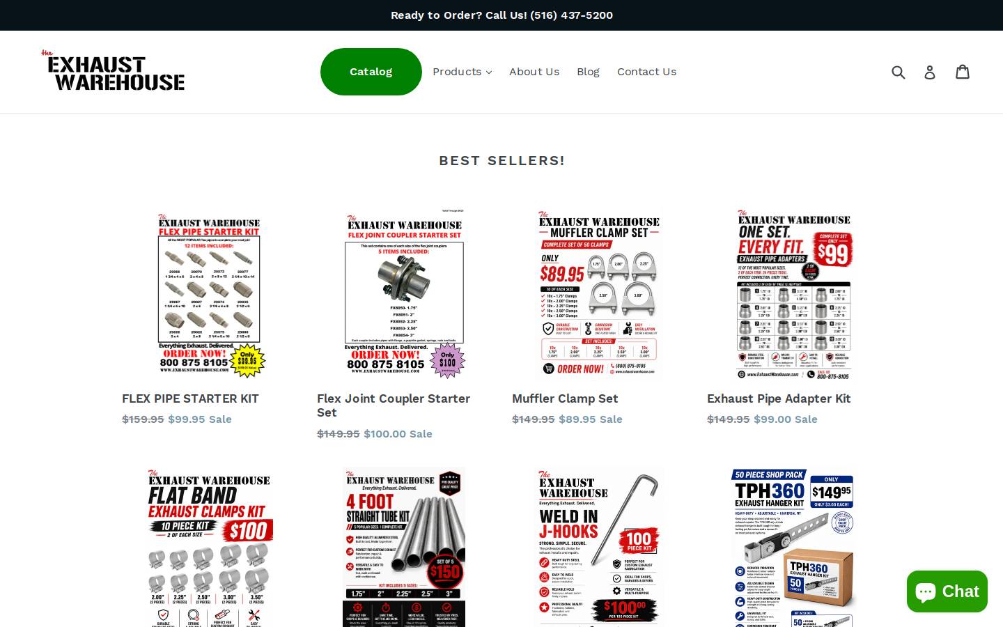 theexhaustwarehouse.com homepage screenshot