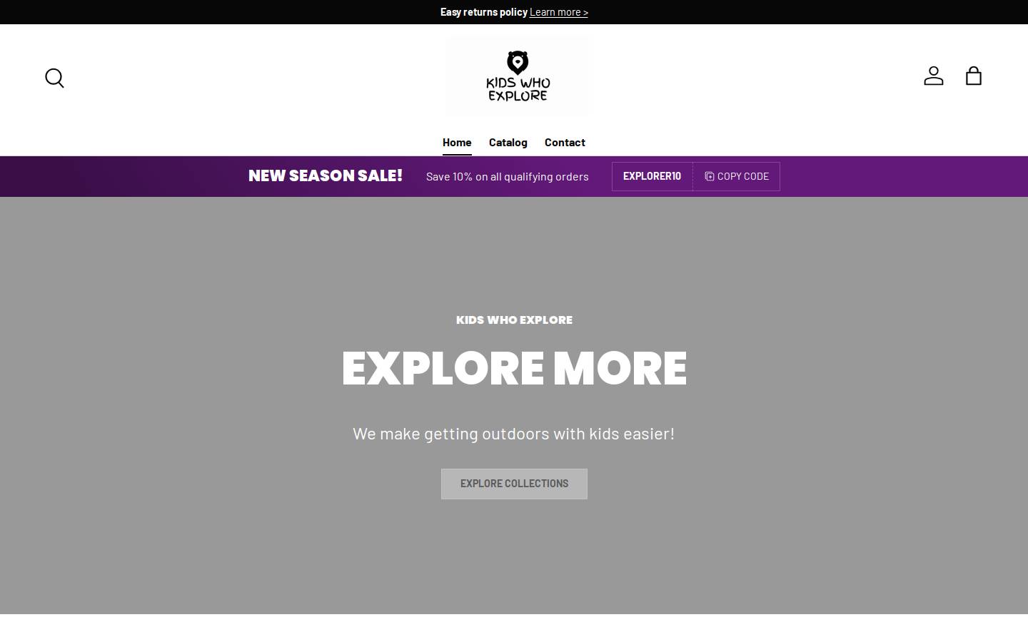 theexplorerstore.com homepage screenshot