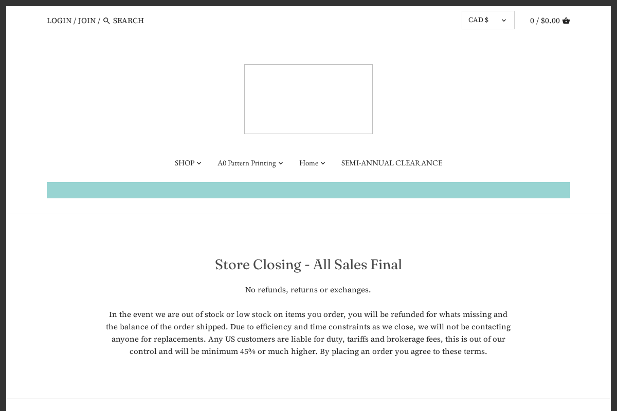The Fabric Snob homepage screenshot