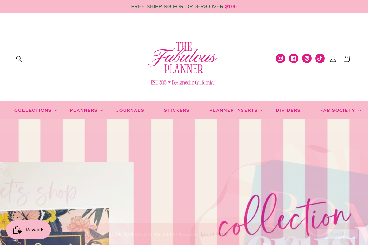 thefabulousplanner.com homepage screenshot