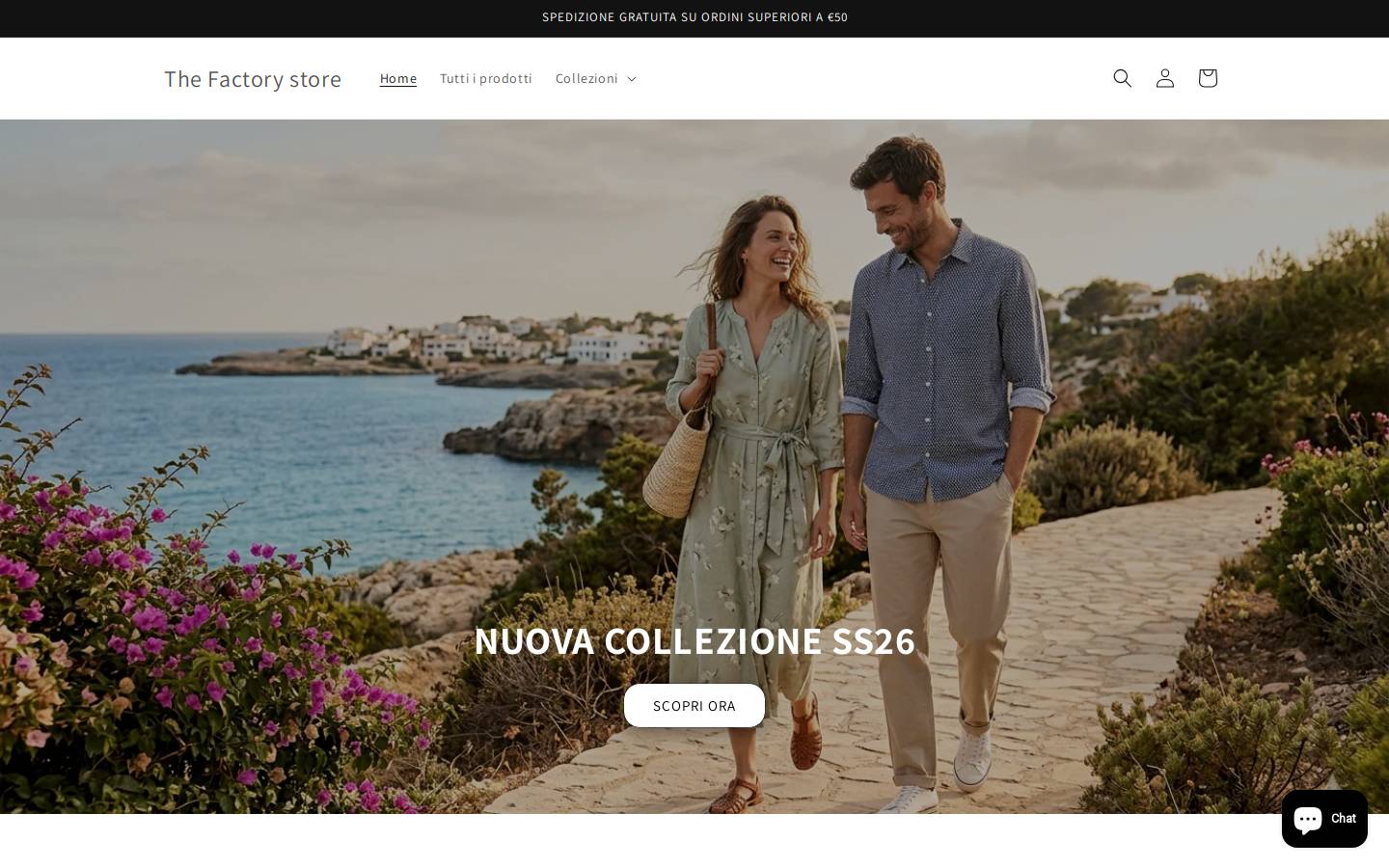 thefactorystore.it homepage screenshot