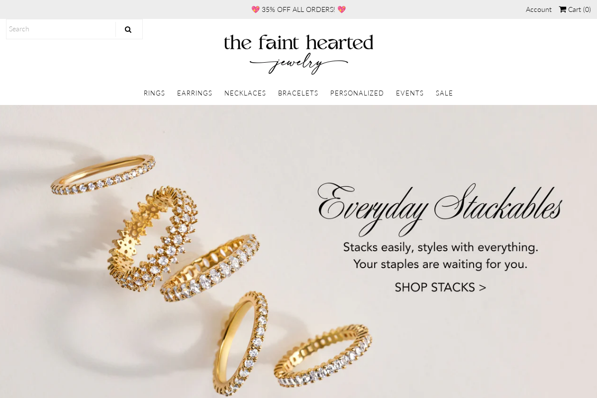 thefainthearted.com homepage screenshot