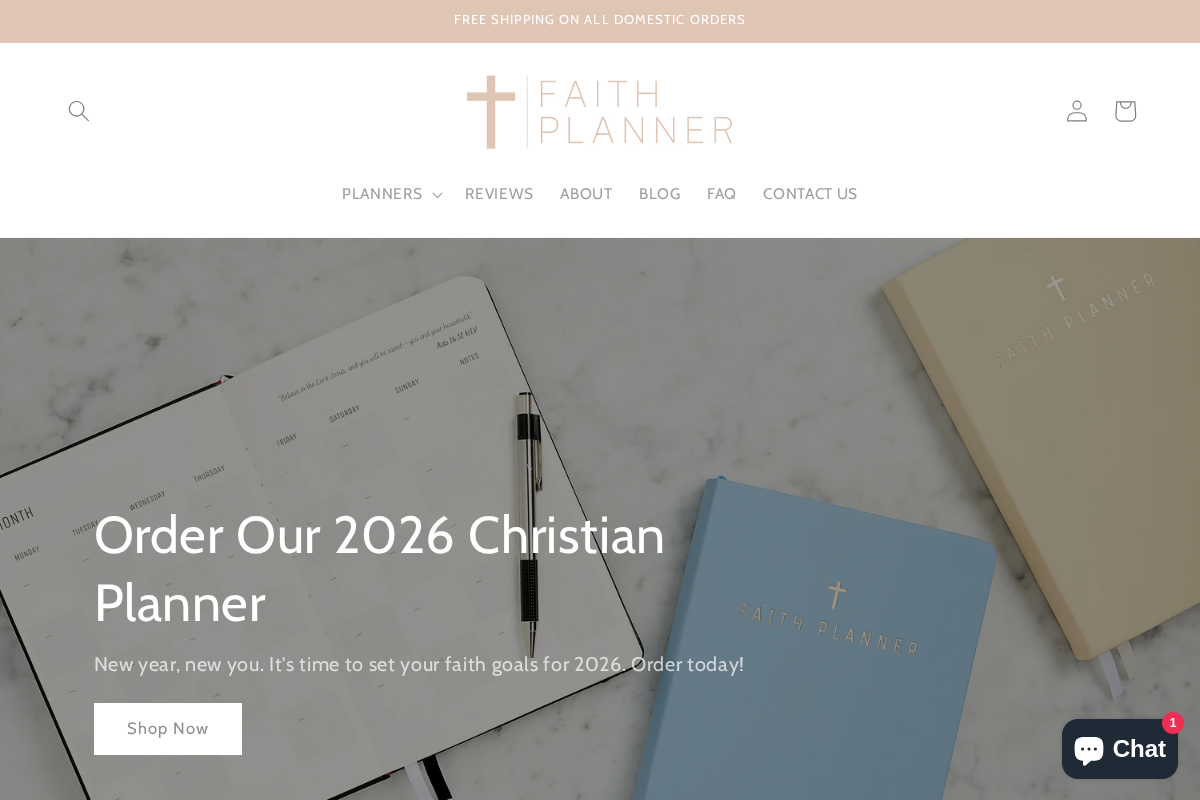 Faith Planner homepage screenshot