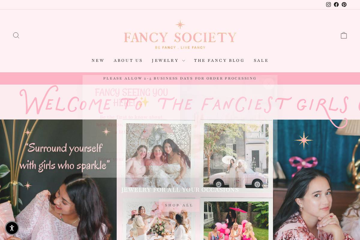 thefancysociety.com homepage screenshot