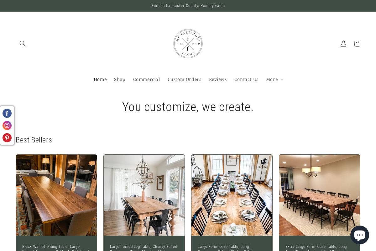 thefarmhousefinds.com homepage screenshot