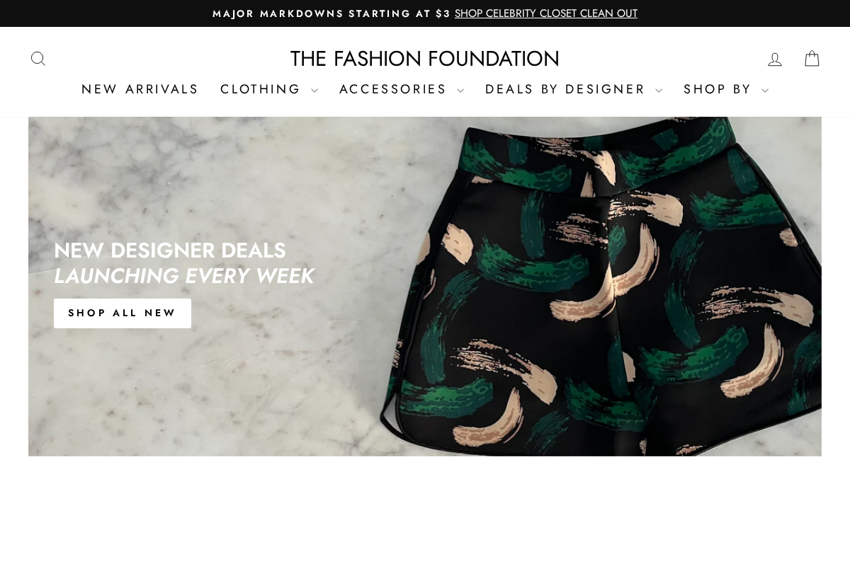 The Fashion Foundation homepage screenshot