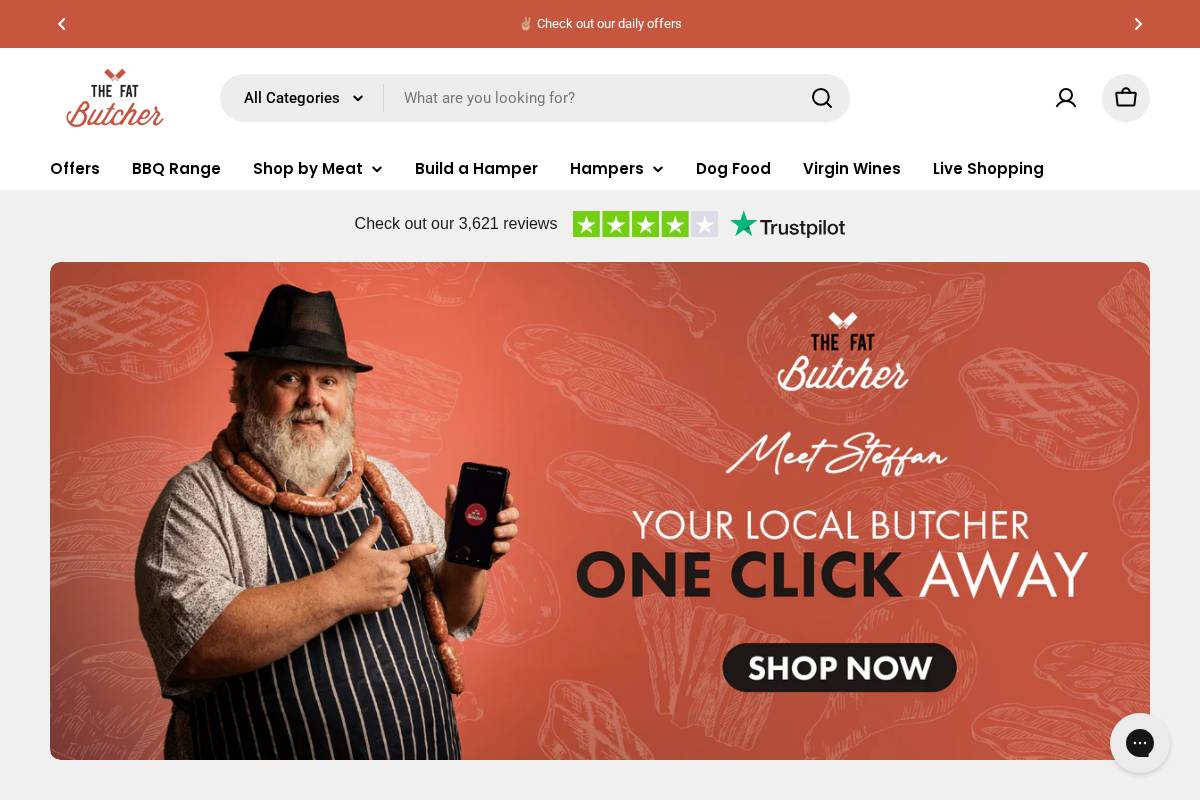 The Fat Butcher homepage screenshot