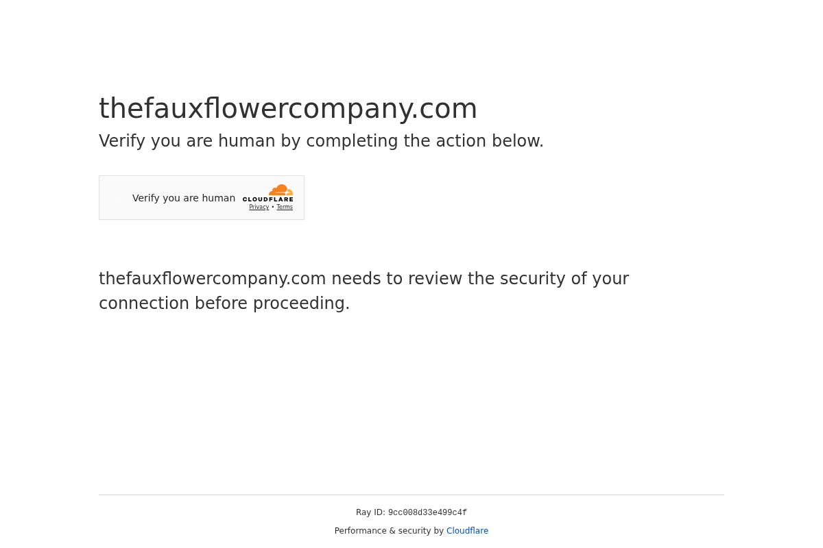 Thefauxflowercompany homepage screenshot