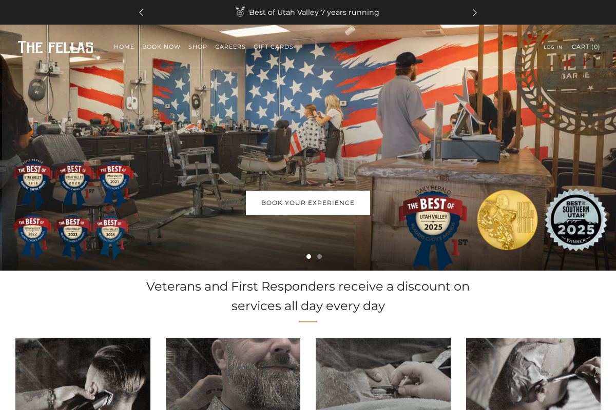 The Fellas homepage screenshot