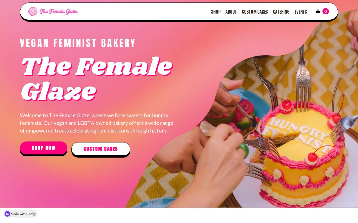thefemaleglaze.com homepage screenshot