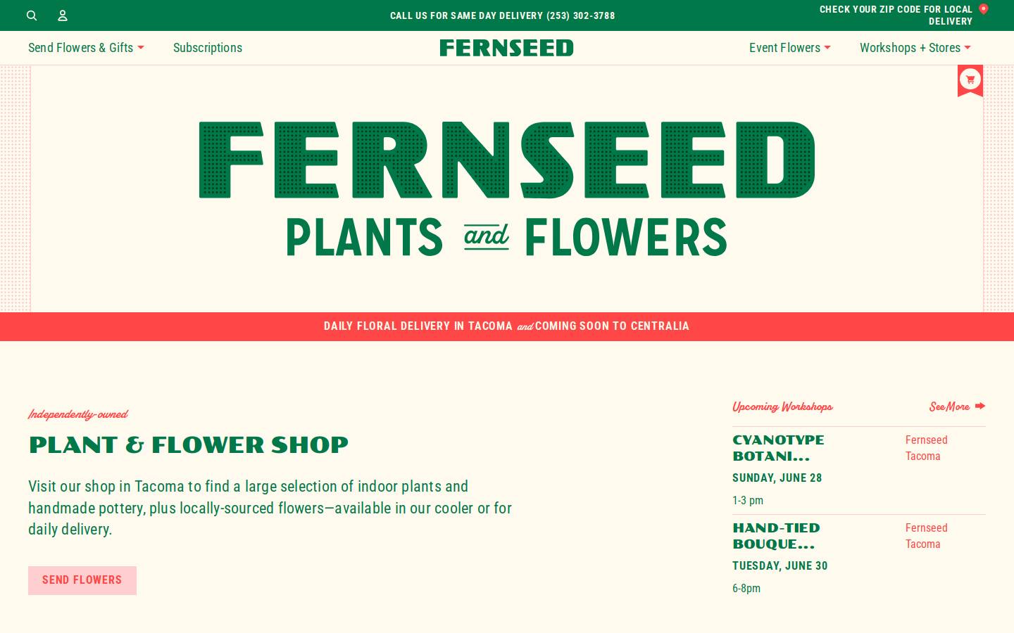 thefernseed.com homepage screenshot