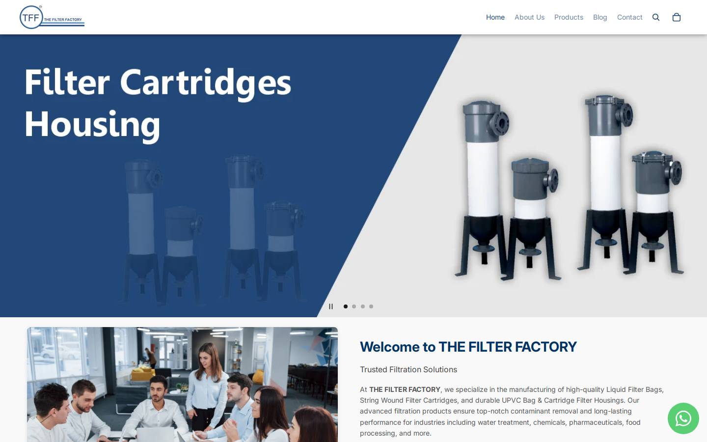 thefilterfactory.in homepage screenshot