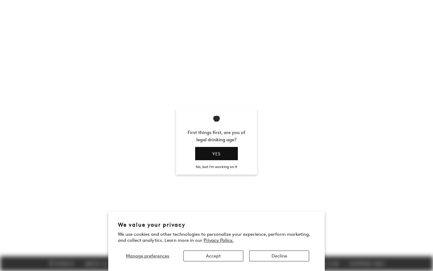 thefinecider.company homepage screenshot