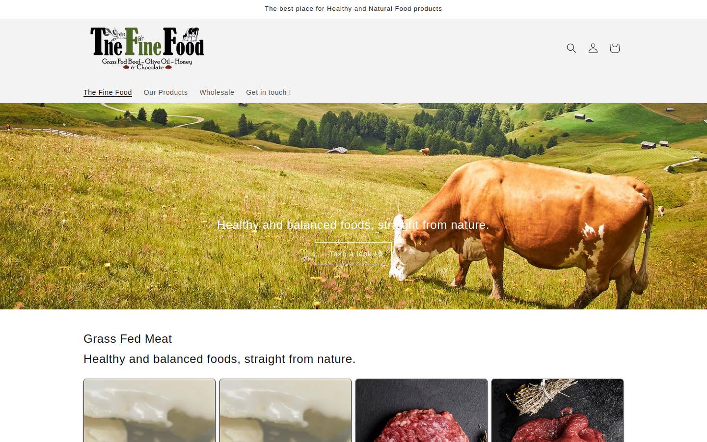 thefinefood.co.uk homepage screenshot