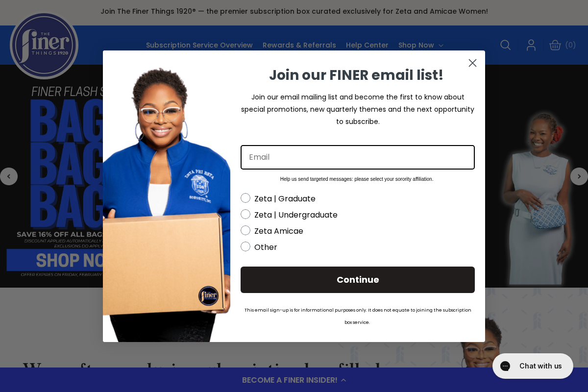 The Finer Things 1920 homepage screenshot