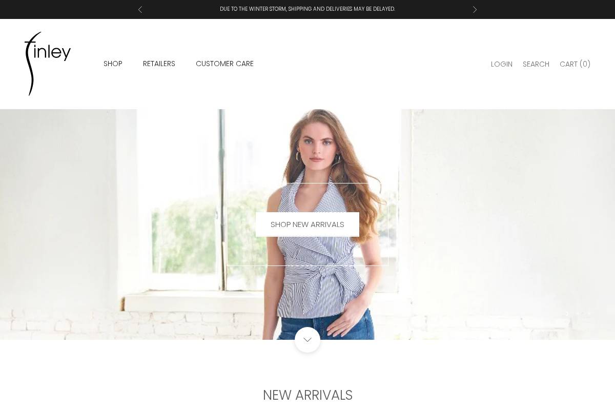 thefinleyshirt.com homepage screenshot