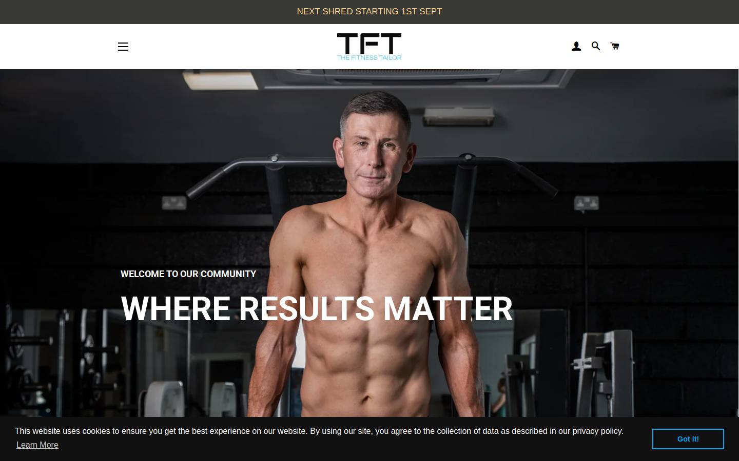 thefitnesstailor.ie homepage screenshot