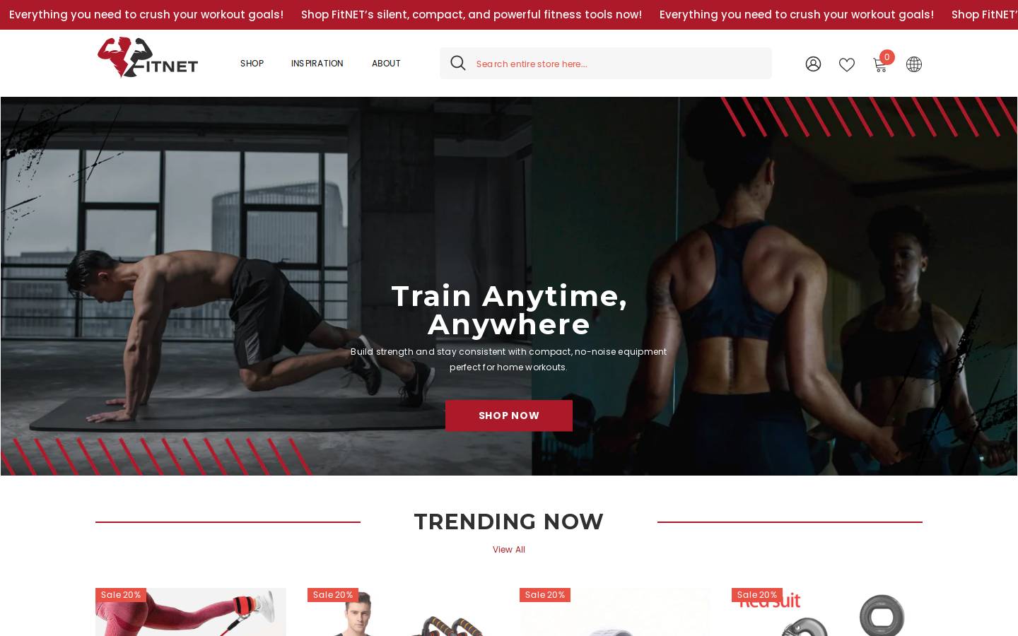 thefitnet.com homepage screenshot