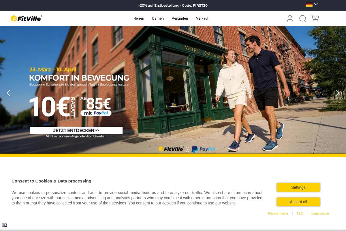 Thefitville homepage screenshot