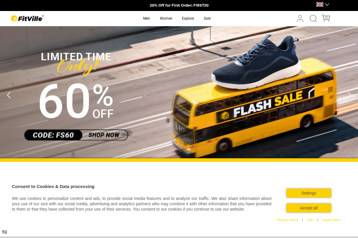 Thefitville homepage screenshot