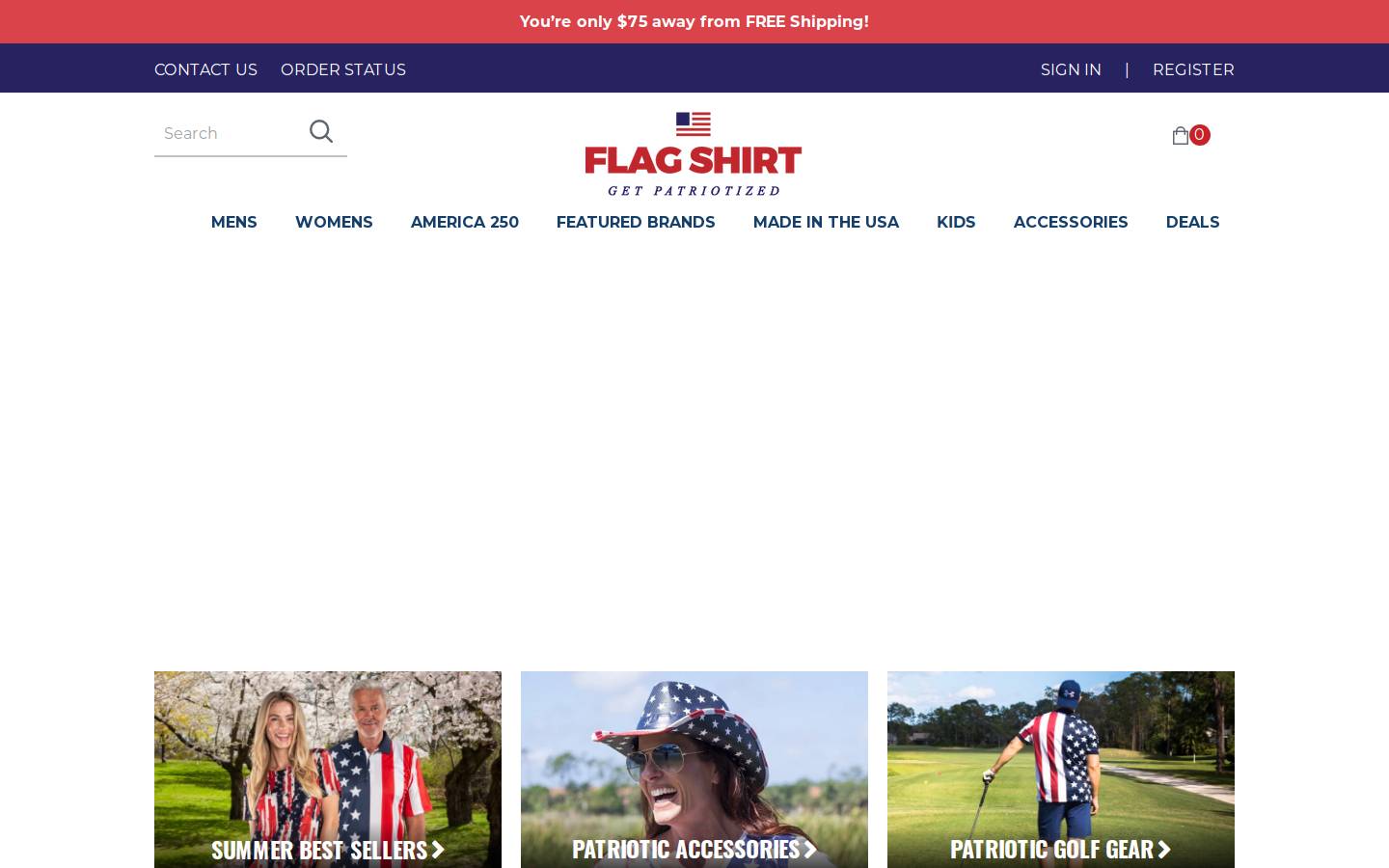 The Flag Shirt homepage screenshot
