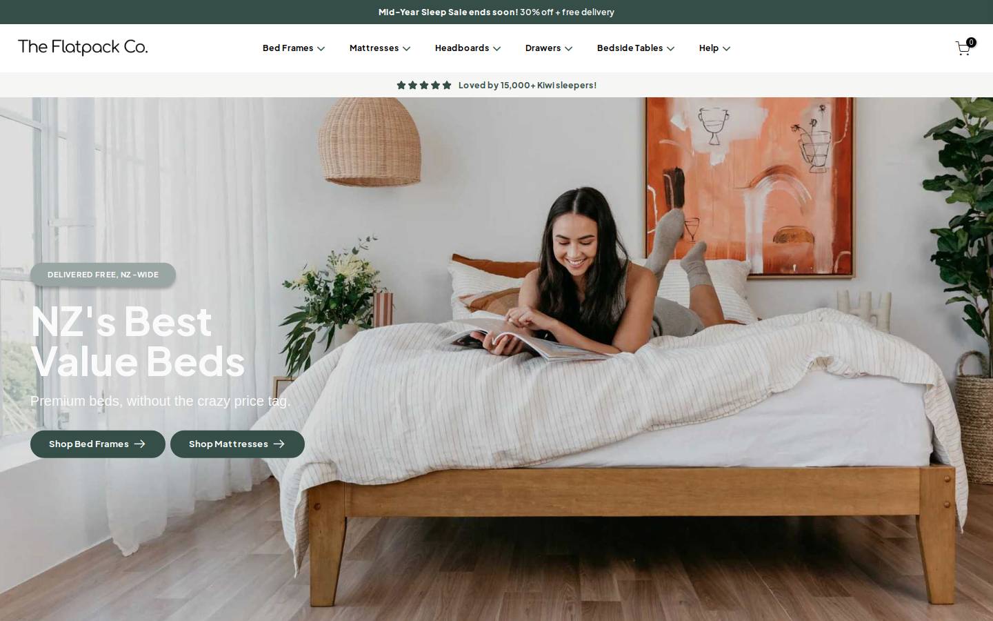 theflatpack.co.nz homepage screenshot