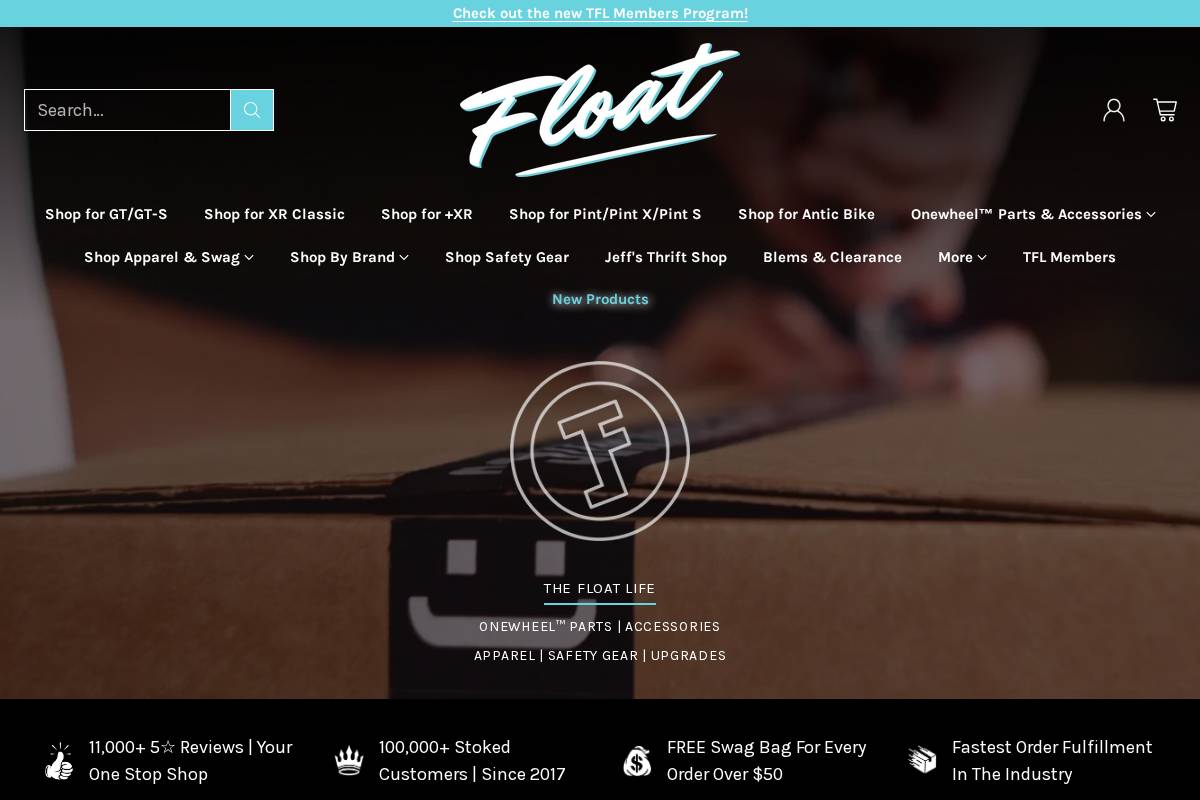 thefloatlife.com homepage screenshot