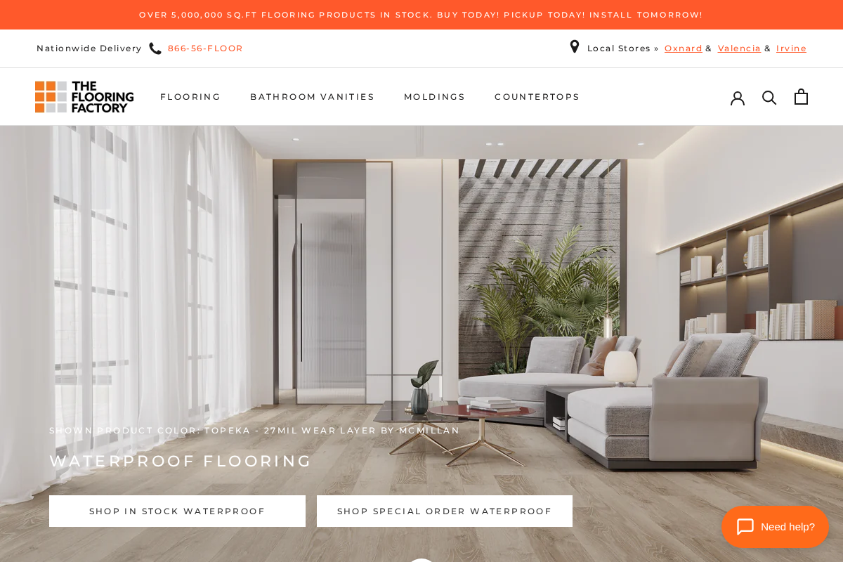 The Flooring Factory homepage screenshot