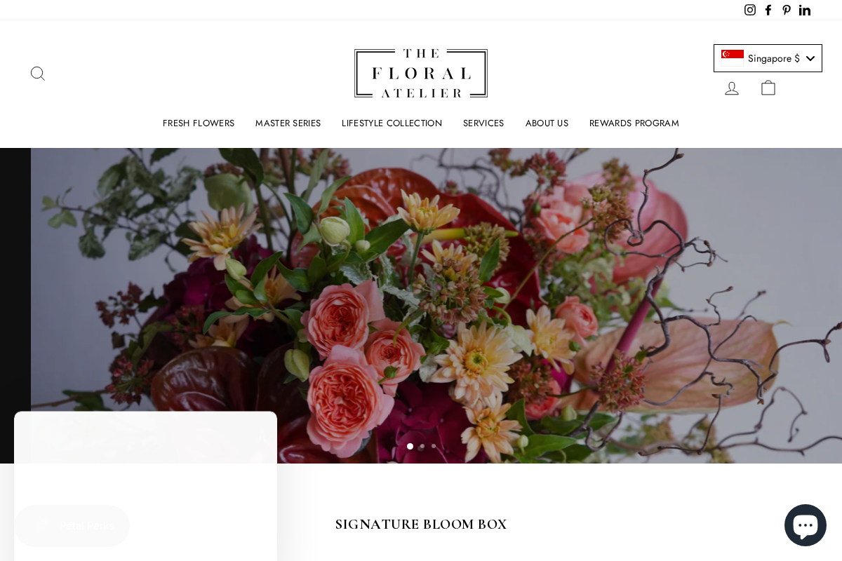The Floral Atelier homepage screenshot