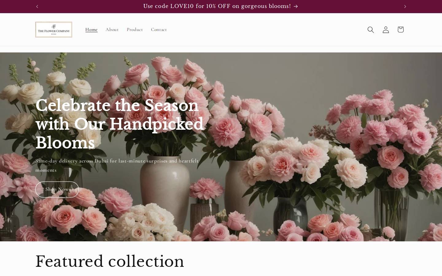 theflowercompany.ae homepage screenshot
