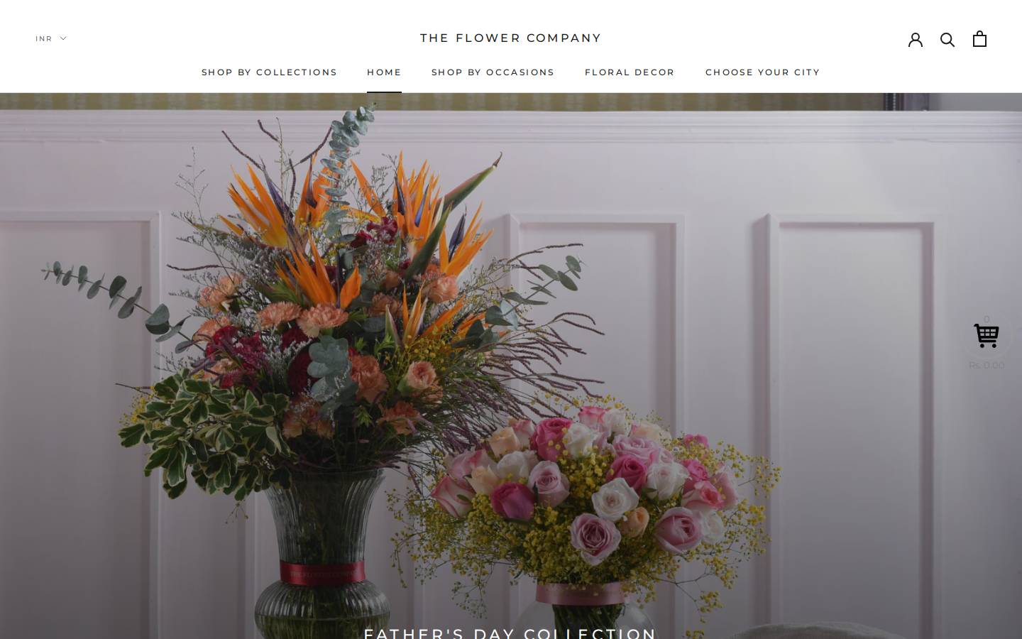 theflowercompany.in homepage screenshot