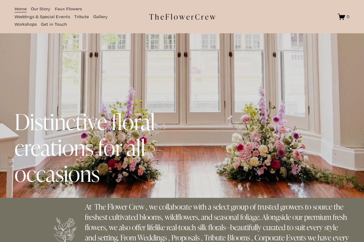 theflowercrew.net.au homepage screenshot