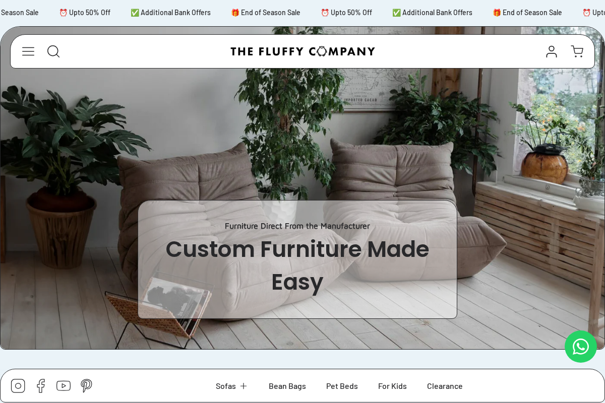 Thefluffycompany homepage screenshot