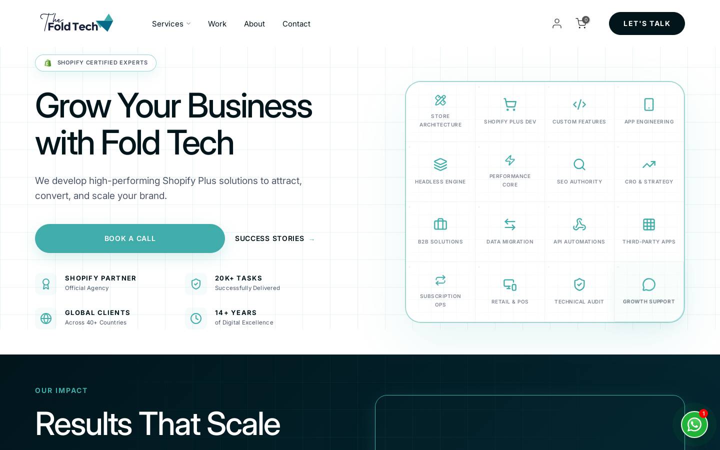 Thefoldtech homepage screenshot